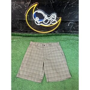 Nike Shorts Mens‎ 36 Plaid Dri Fit Golf Chino Stretch Flat Front Golfing